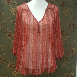 Lucky Brand Sheer Blouse